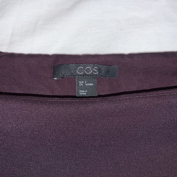 COS deep purple long-sleeved dress - Picture 2 of 3